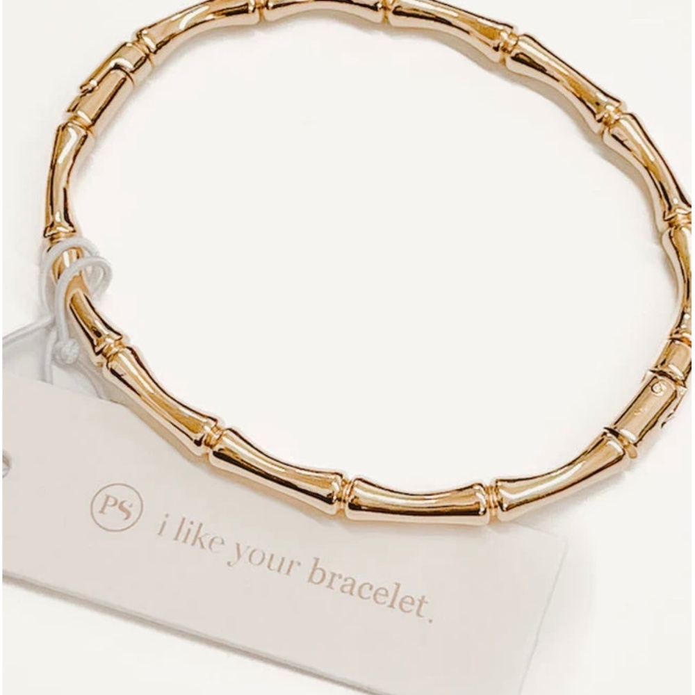 Pretty Simple Gold Bamboo Bracelet